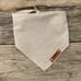 Personalized Dog Bandana, Rustic Beige, Over The Collar Tie On, For Dog Cat Pet