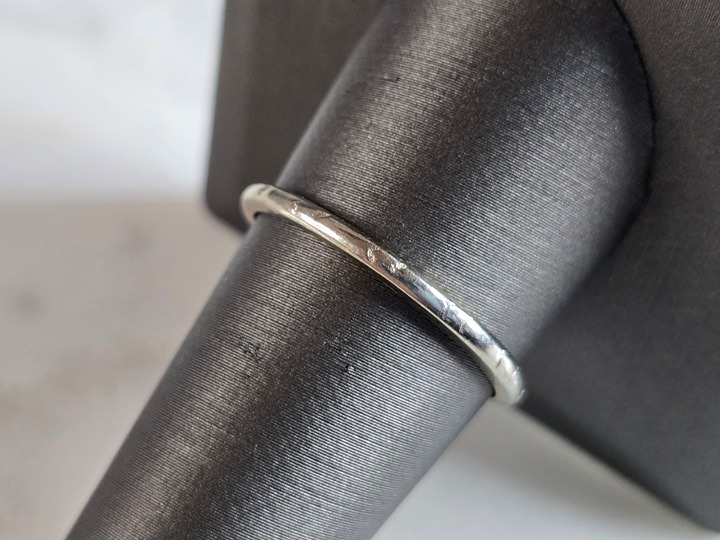 Womens Vintage Estate 18k White Gold Ring 2.1g E7570