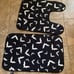 Dolls Kill Bats Bath Shower Mats Rugs Set Duo Black NWT