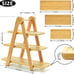 NEW 3 Tier Serving Tray Bamboo Party Serving Trays Wooden Tiered Cupcake Stand