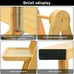 NEW 3 Tier Serving Tray Bamboo Party Serving Trays Wooden Tiered Cupcake Stand