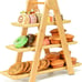 NEW 3 Tier Serving Tray Bamboo Party Serving Trays Wooden Tiered Cupcake Stand