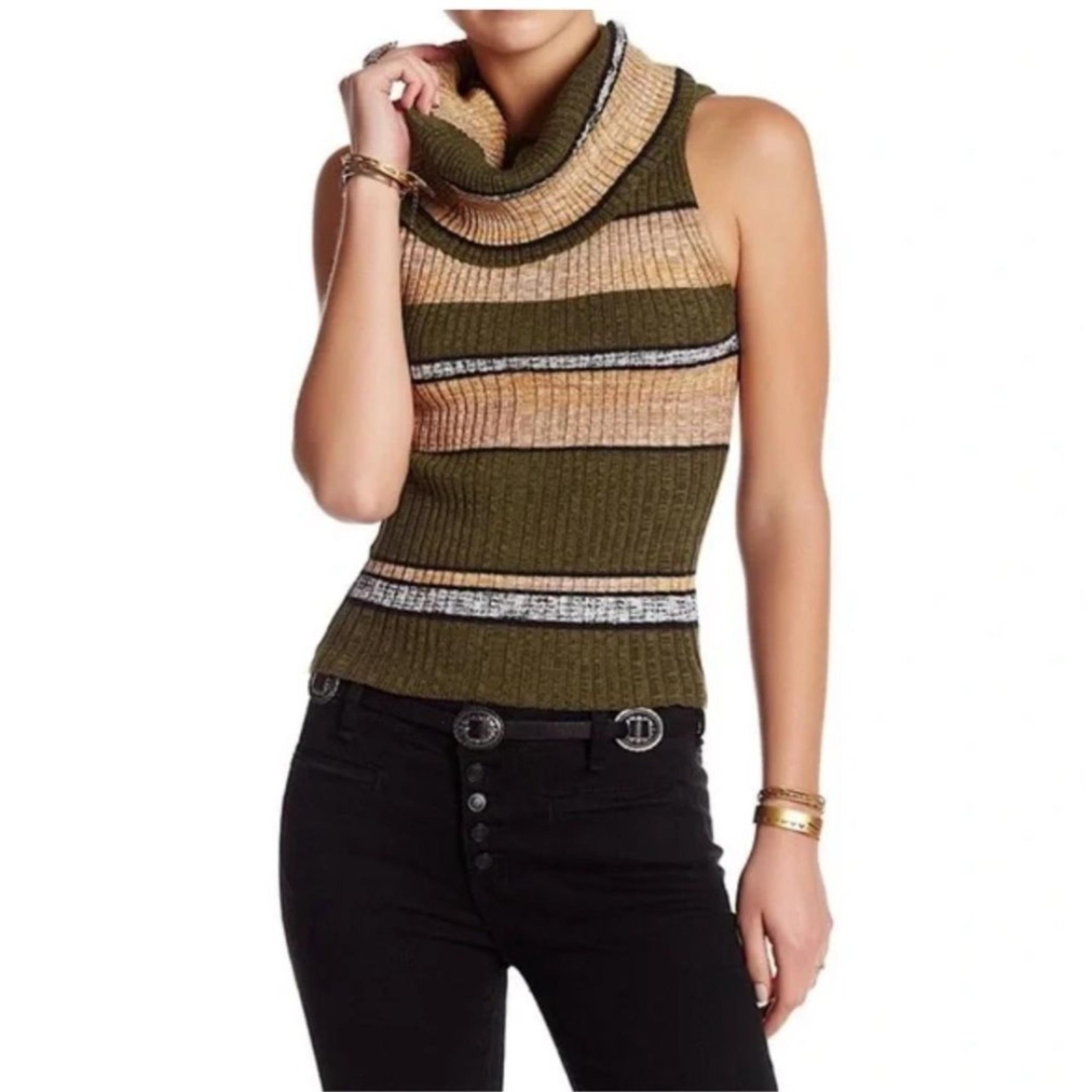 Free People Carly Cowl Rib Knit Top