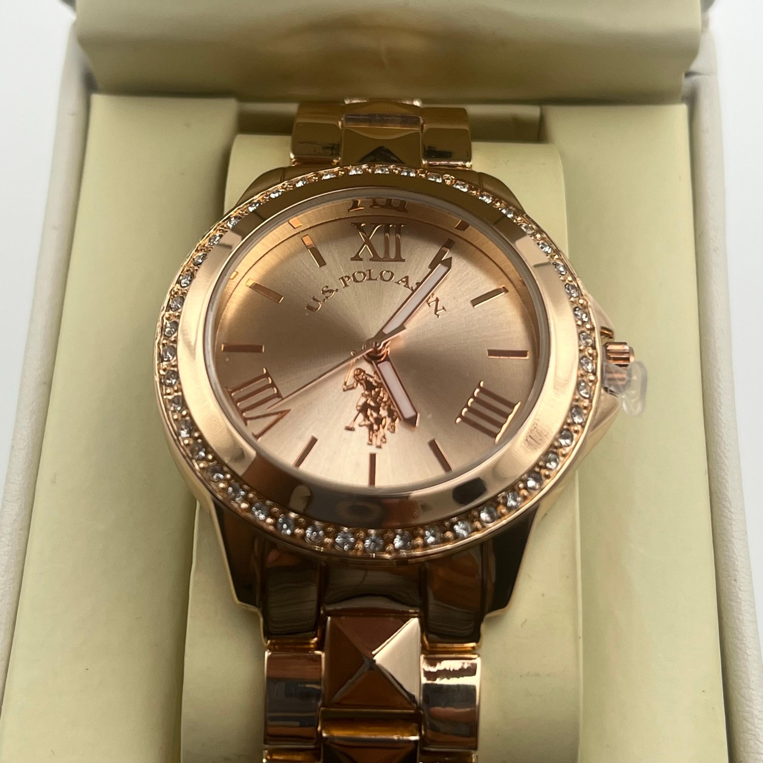 U.S. Polo Assn Rose Gold Ladies Quartz Watch