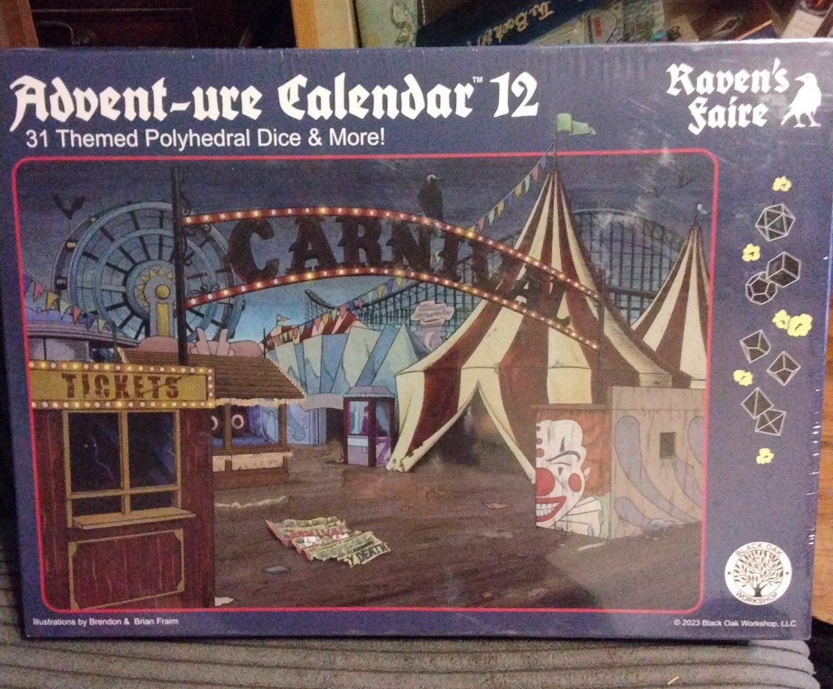 Black Oak Workshop Raven's Spire advent Calendar of dice