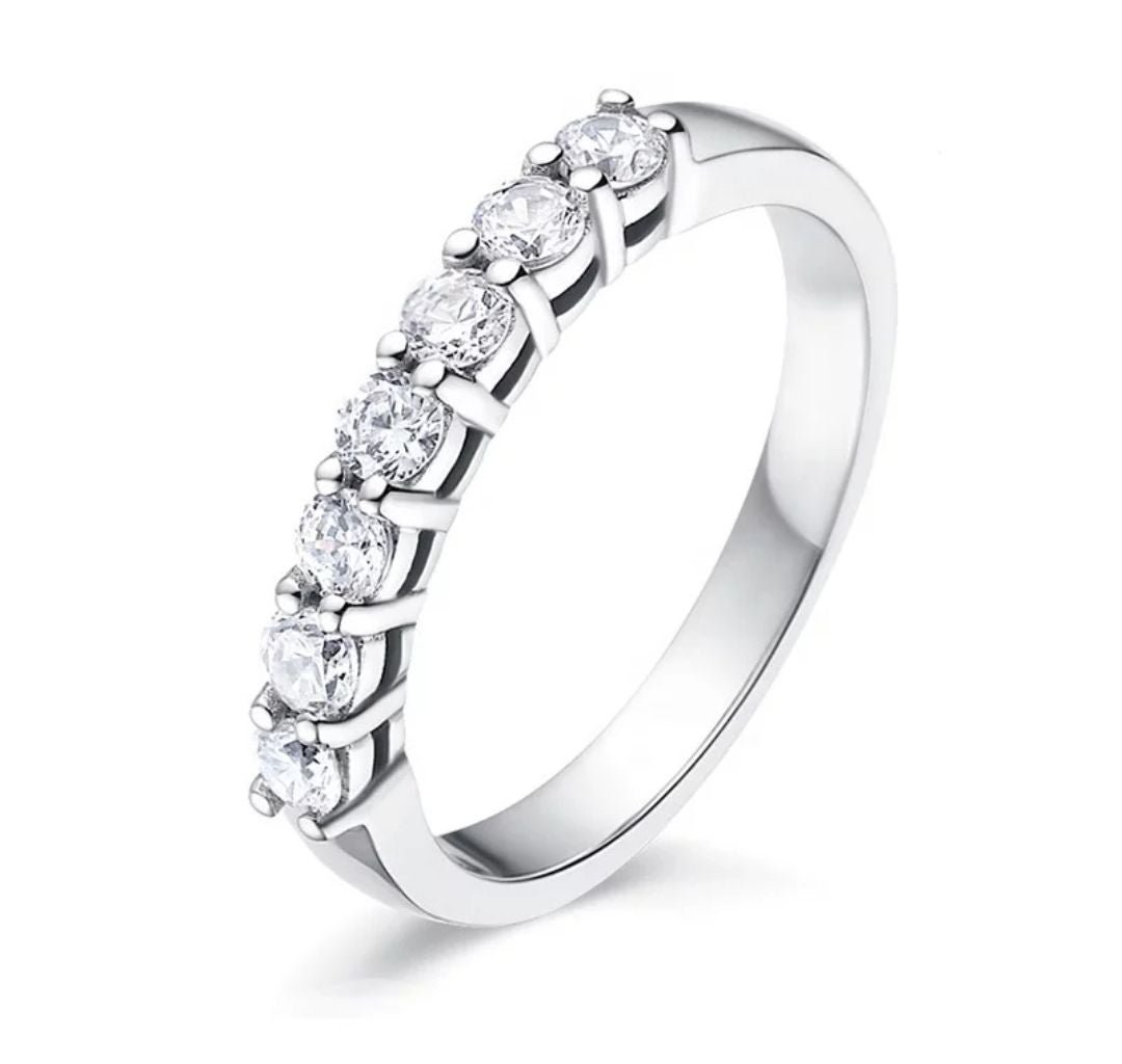 *SALE* Round cut Moissanite Diamond Wedding band size 5,6,7,8,9