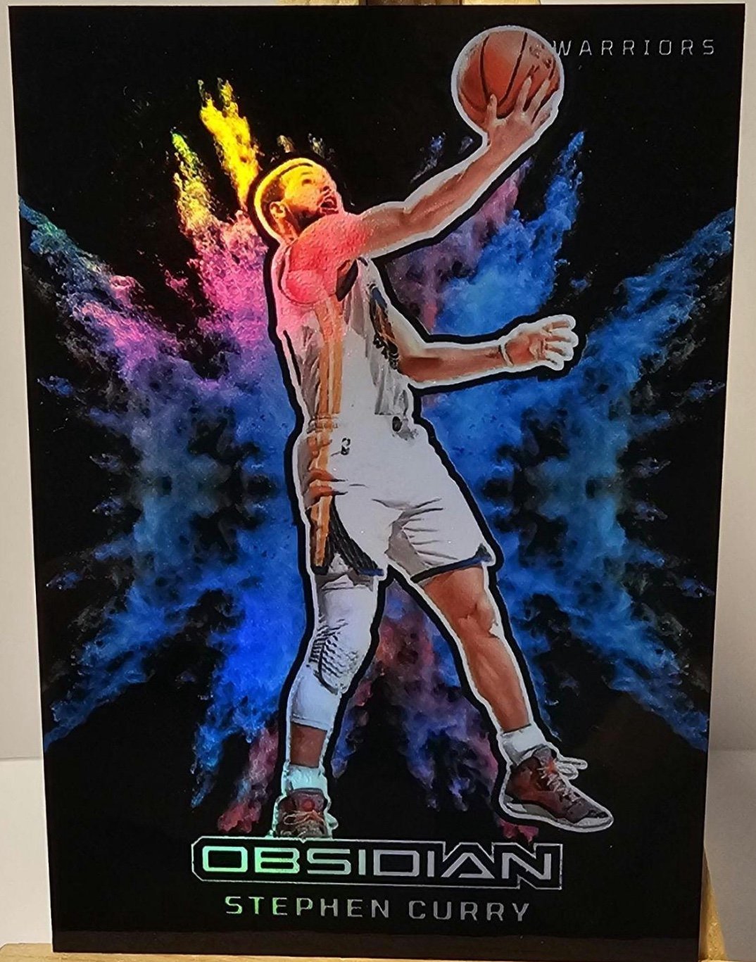 Stephen Curry 2023-24 Panini Obsidian Basketball Color Blast No. 23 Novelty Bask
