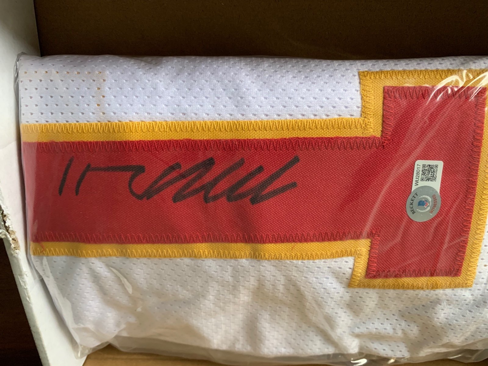 Marquez Valdez Scantling Chiefs Autograph Jersey (White)