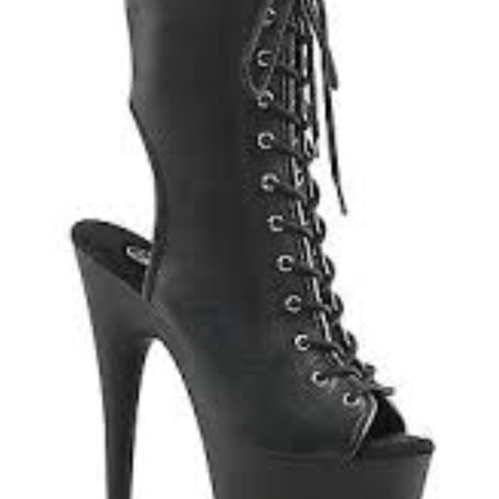 Pleaser ADORE-1016 7'' Heel, 2 3/4'' Platform Open Toe/Heel Ankle Boot, Side Zip