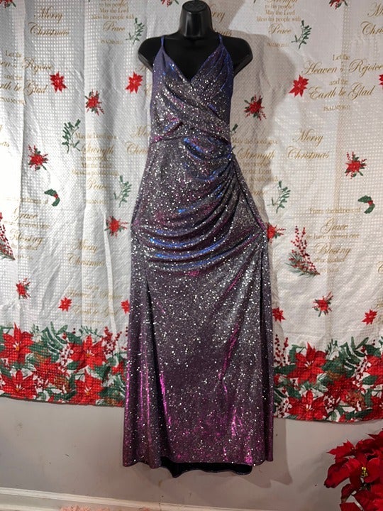 Sparkly purple prom dress
