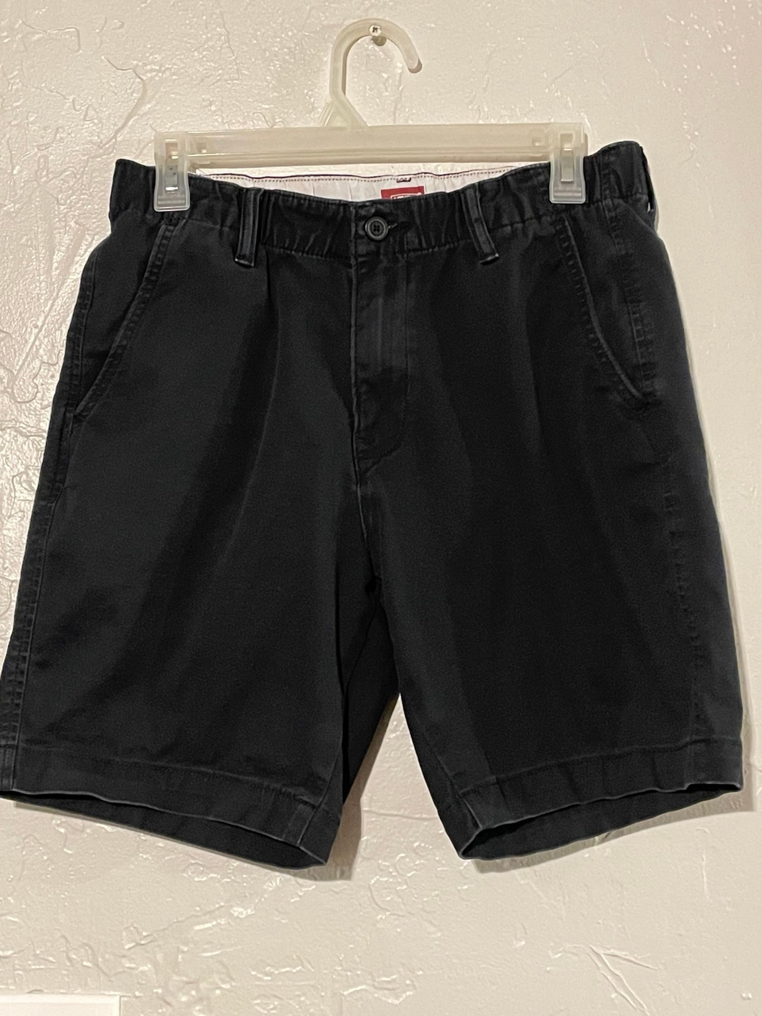 Levis Adult Mens Chino Shorts XL Dark Gray Flat Front Pocket Stretch Casual NEW