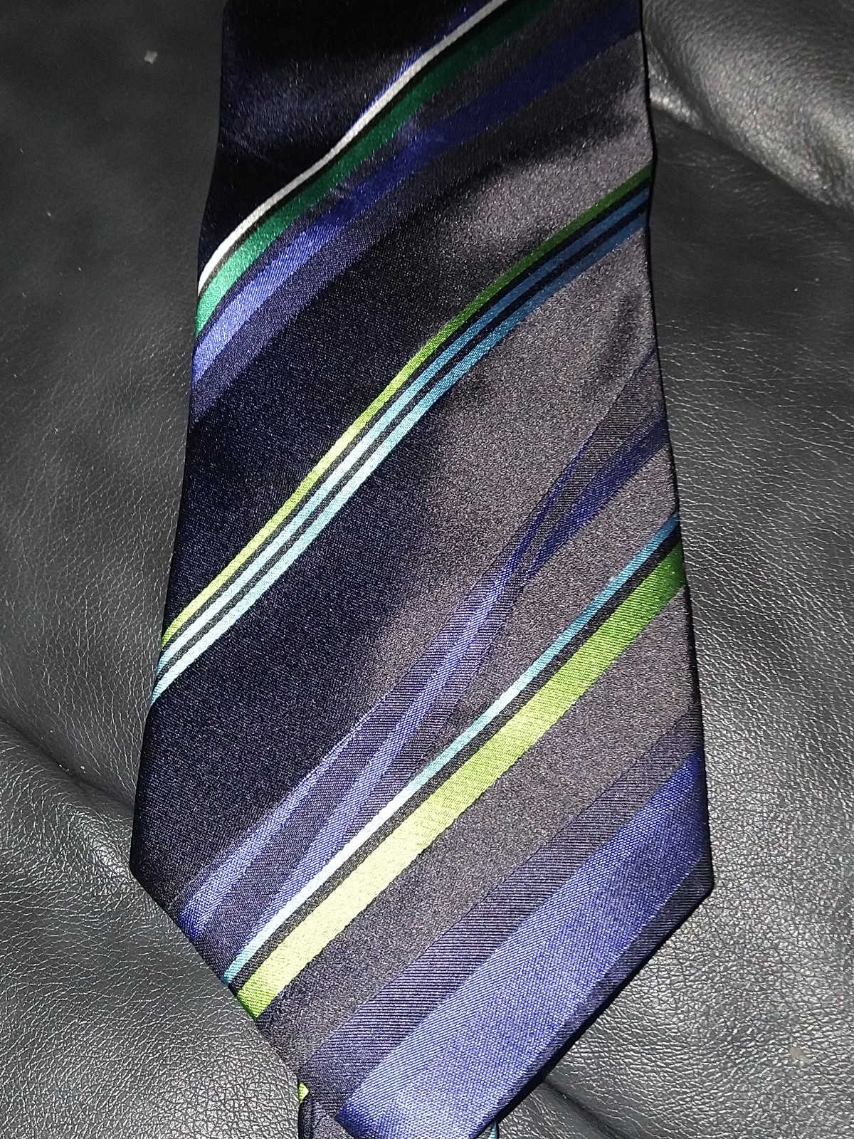 Paul Smith black multicolor stripe tie