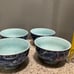 5 Piece Asian Blue Dragon Ceramic Teapot Teacup Set in Pristine Condition!