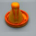 McKee Style Candy Corn Bittersweet Bottoms Up Shot Glass With Coaster By Rosso