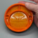 McKee Style Candy Corn Bittersweet Bottoms Up Shot Glass With Coaster By Rosso