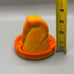 McKee Style Candy Corn Bittersweet Bottoms Up Shot Glass With Coaster By Rosso