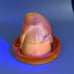 McKee Style Candy Corn Bittersweet Bottoms Up Shot Glass With Coaster By Rosso