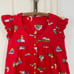 Girls vintage mushroom print tunic top dress, woodland creatures cottagecore 5/6