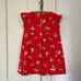 Girls vintage mushroom print tunic top dress, woodland creatures cottagecore 5/6