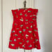 Girls vintage mushroom print tunic top dress, woodland creatures cottagecore 5/6