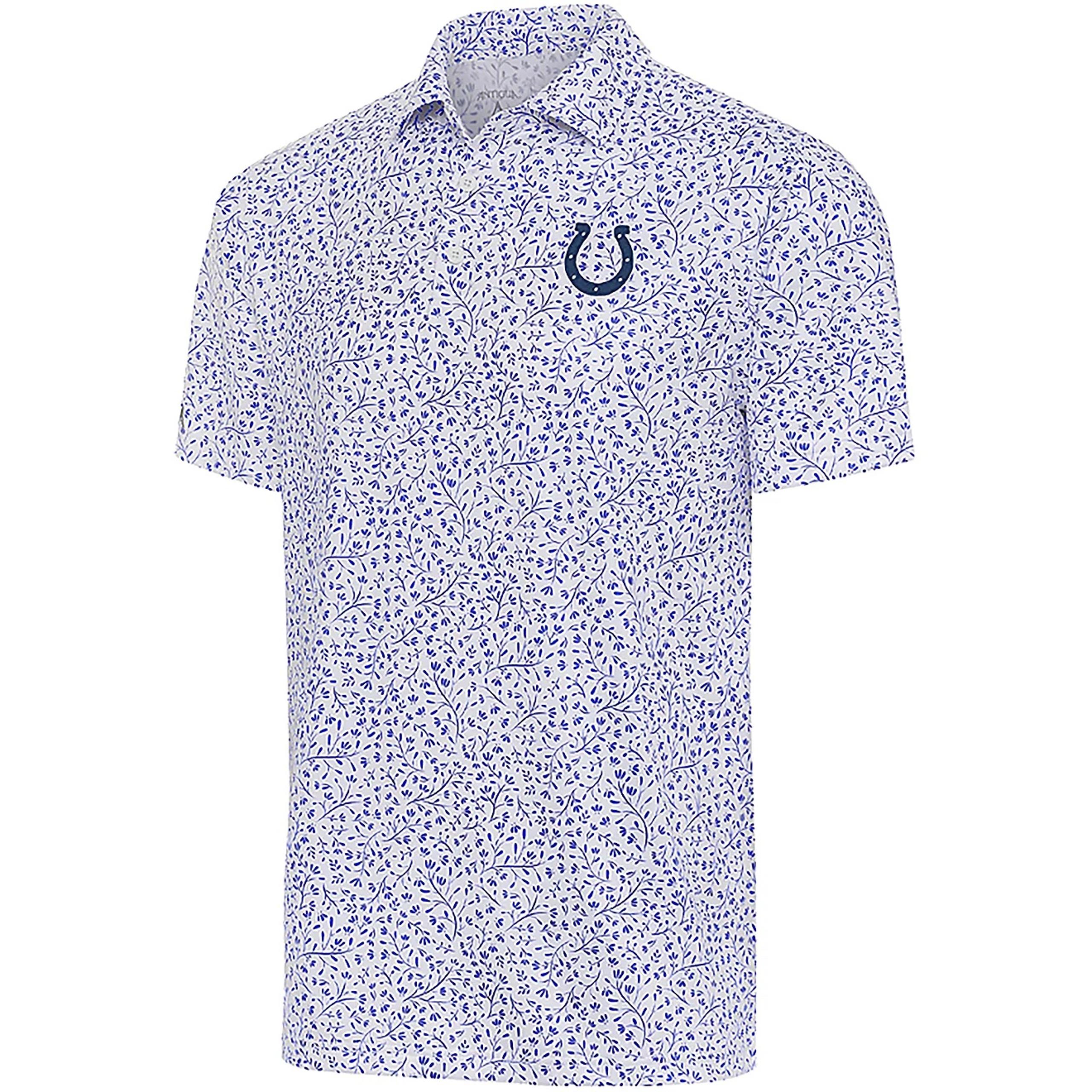 Antigua XL Men's Indianapolis Colts Motion Short Sleeve Polo Shirt