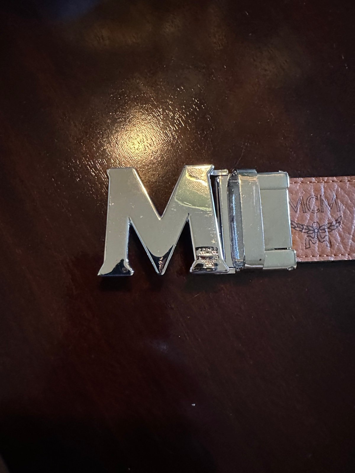 Authentic MCM Cognac Belt