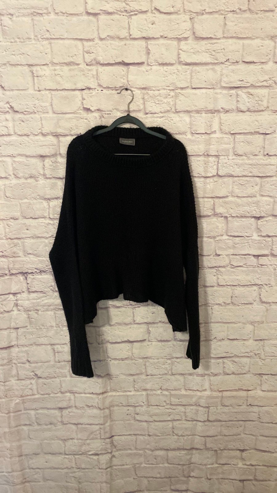 Wooden Ships mohair/wool blend woven oversized cropped sweater