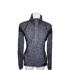 Lululemon Women's 1/2 Zip Activewear Shirt Thumbholes Mock Neck Size 12 106259