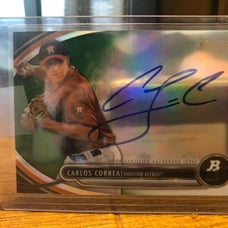 Carlos Correa autograph Green Refractor