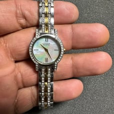 Citizen Eco Drive Ladies Cocktail Watch Mother Of Pearl Crystal Accents Working