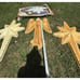 Christmas Empire Hanging Blow Mold Nativity Angel Light & 2 Stars 1 W Box 39”