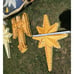 Christmas Empire Hanging Blow Mold Nativity Angel Light & 2 Stars 1 W Box 39”