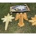 Christmas Empire Hanging Blow Mold Nativity Angel Light & 2 Stars 1 W Box 39”