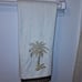 Full Shower Curtain set, PLUS brown metal curtain rings.