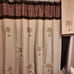 Full Shower Curtain set, PLUS brown metal curtain rings.