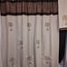 Full Shower Curtain set, PLUS brown metal curtain rings.