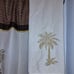 Full Shower Curtain set, PLUS brown metal curtain rings.