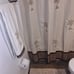 Full Shower Curtain set, PLUS brown metal curtain rings.