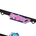 New Universal 2PCS Anime Hatsune Miku ABS Plastic Black License Plate Frame