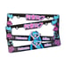 New Universal 2PCS Anime Hatsune Miku ABS Plastic Black License Plate Frame
