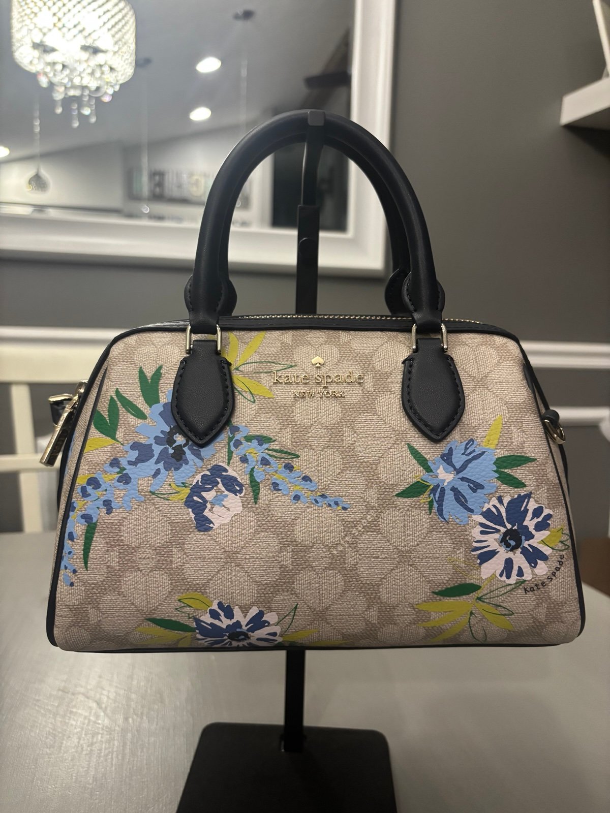 Kate Spade Small Duffle Crossbody – Spade Flower Floral Print