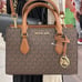 Michael Kors Small Sheila Satchel Crossbody Bag Brown NWT