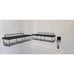 3 Pack Shower Organizer with 20 Hooks, 3 Adhesive Hooks, Large Capacity Shelves
