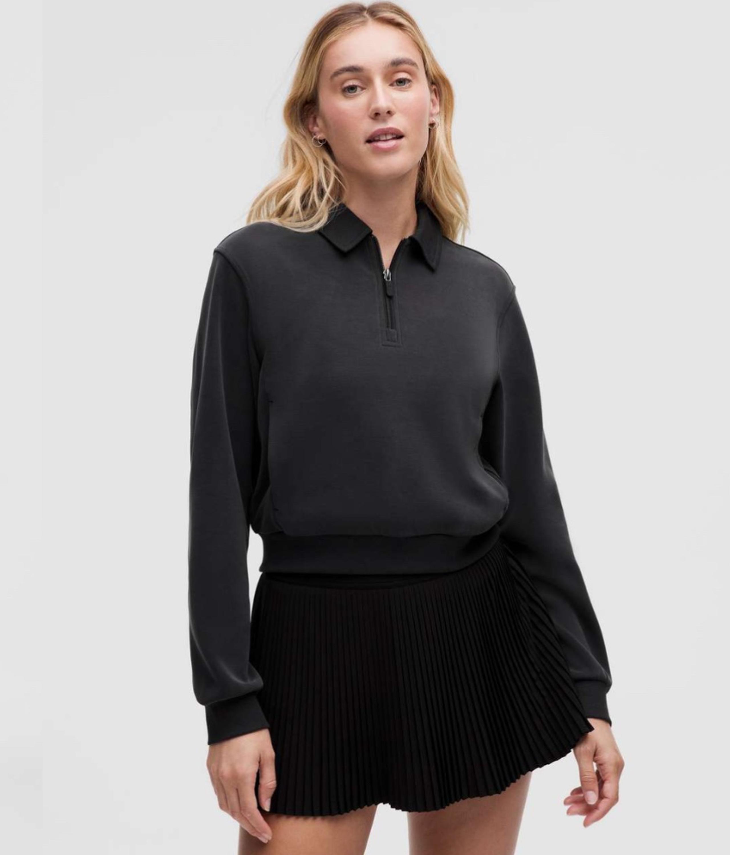 Lululemon Softstreme Collared Half Zip - Black S