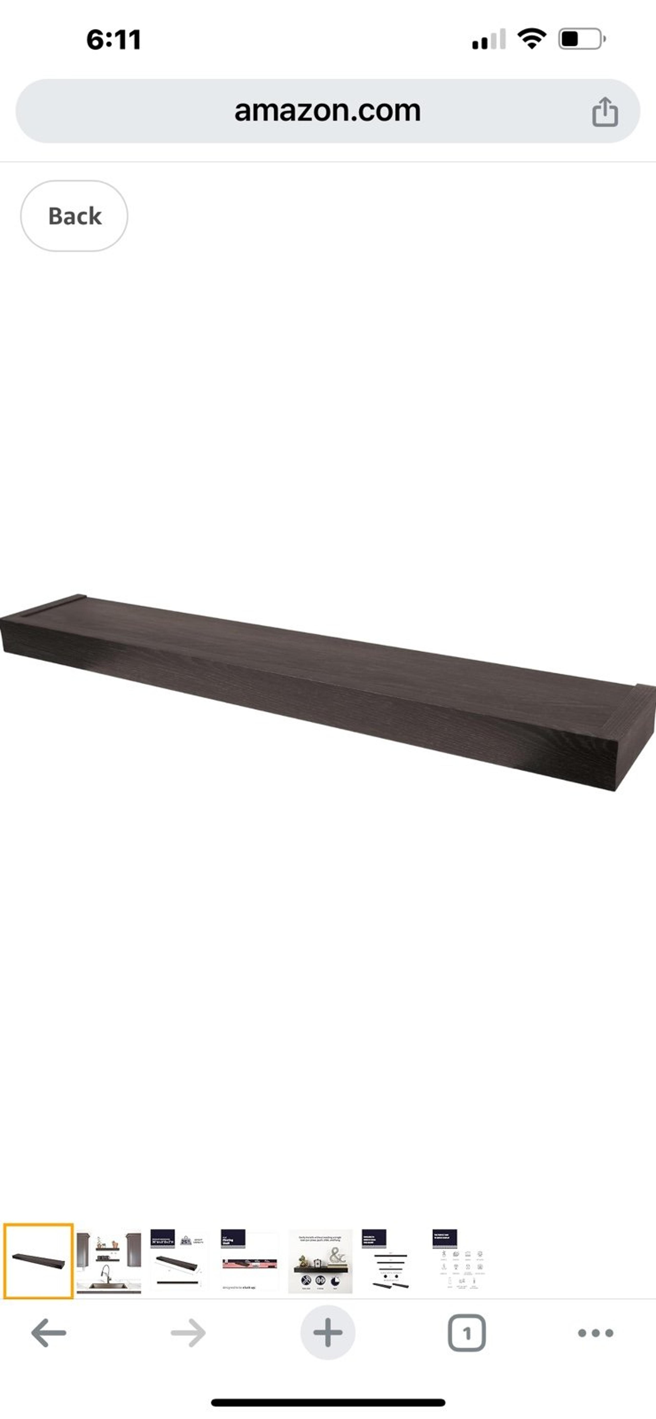 Hillman High And Mighty 515615 Modern 36’’ Floating Shelf