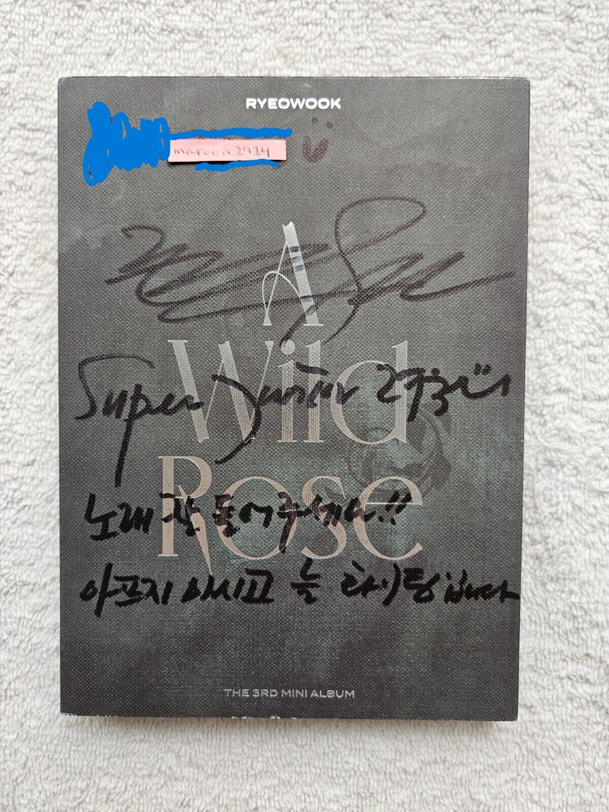 SUPER JUNIOR RYEOWOOK A Wild Rose Signed Promo Album Autographed