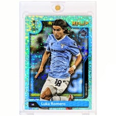 2021/22 Merlin Chrome UCL Aqua Speckle Refractor Luka Romero Rookie RC /199