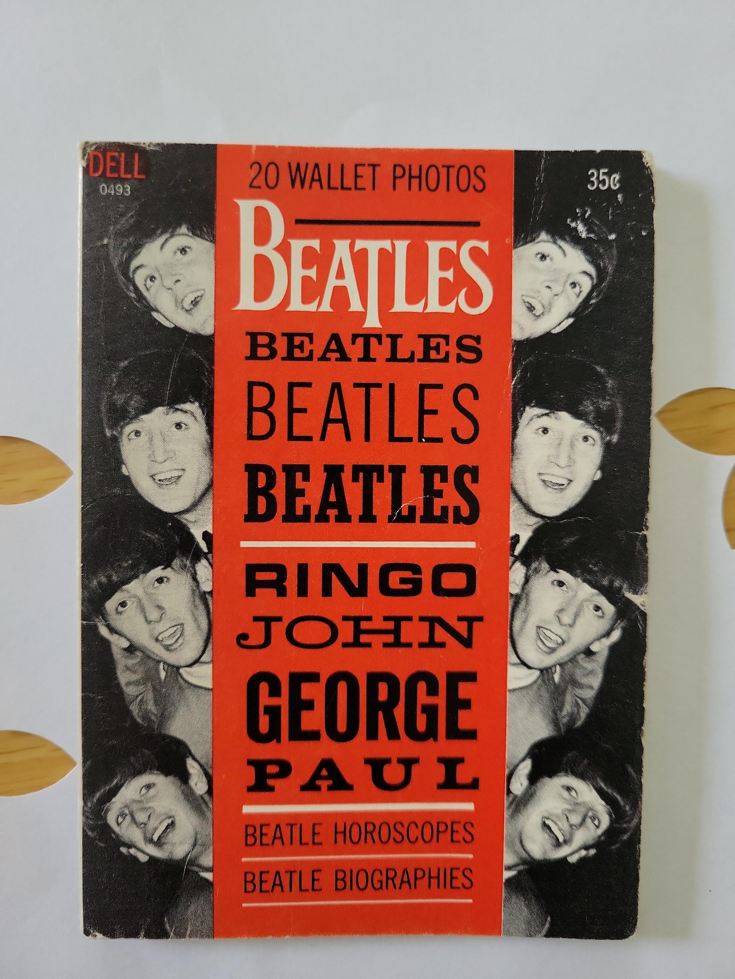 1964 Dell Publishing booklet titled "20 WALLET PHOTOS BEATLES". VINTAGE