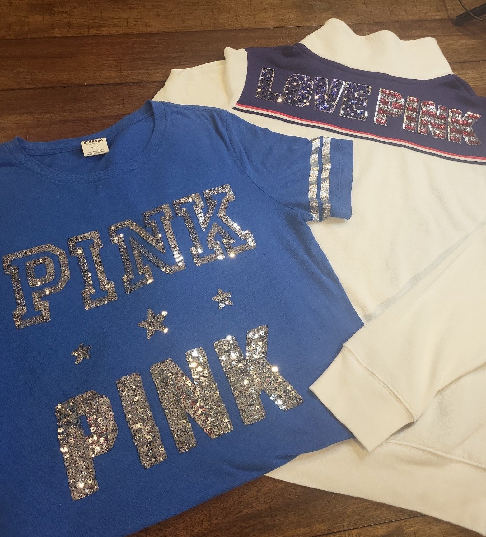 VICTORIA'S SECRET PINK BLING PATRIOTIC DUO