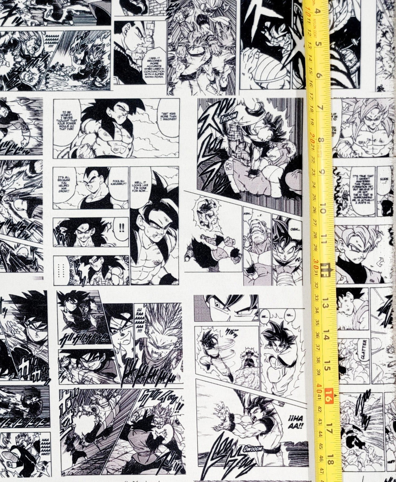 DBZ ULTRA INSTINCT ANIME MANGA COMIC STYLE FABRIC 1 YARD (36 X58 )